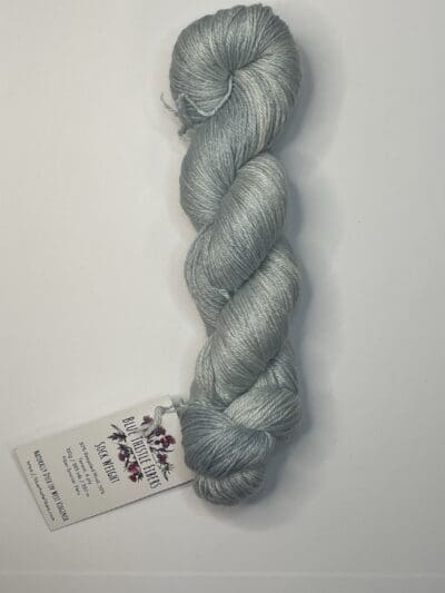 Variegated Light Indigo Recycled Wool and Tencel Sock - Image 2