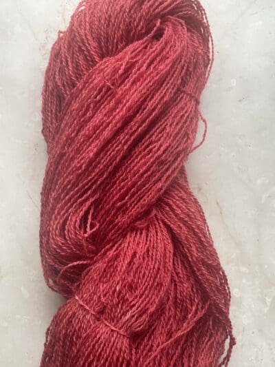 Dark Red Dahlia 100% Shetland Fingering - Image 2