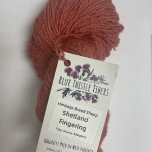 Dark Orange Tulip 100% Shetland Fingering