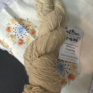 100% Shetland Fingering Weight Yarn | Tan