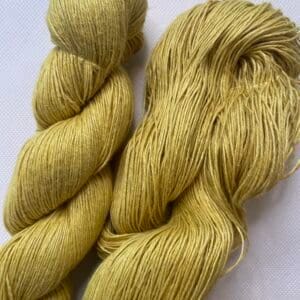 100% Belgian Linen Fingering Weight Yarn | Yellow