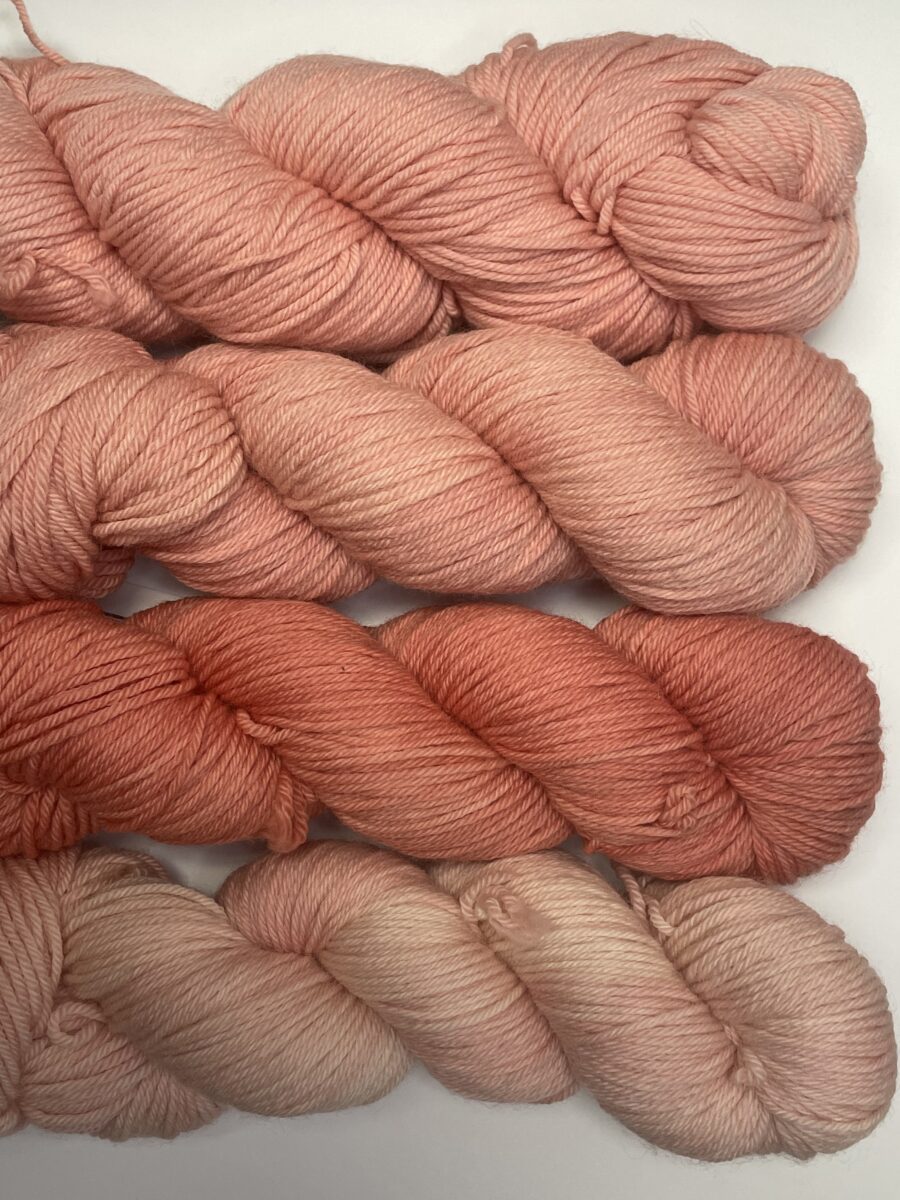 Pink Worsted Naturally Dyed Yarn Pink Worsted Naturally Dyed Yarn