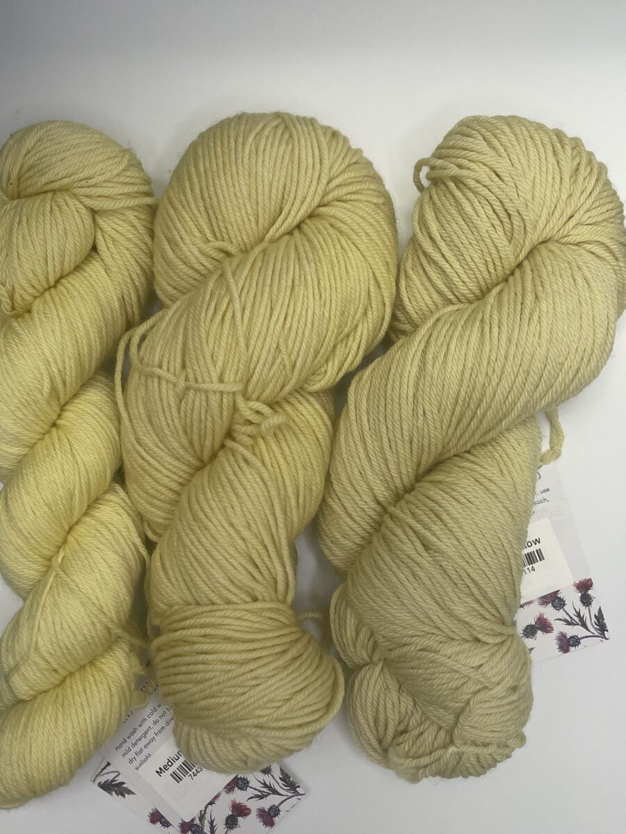 Yellow Worsted Naturally Dyed Yarn Yellow Worsted Naturally Dyed Yarn