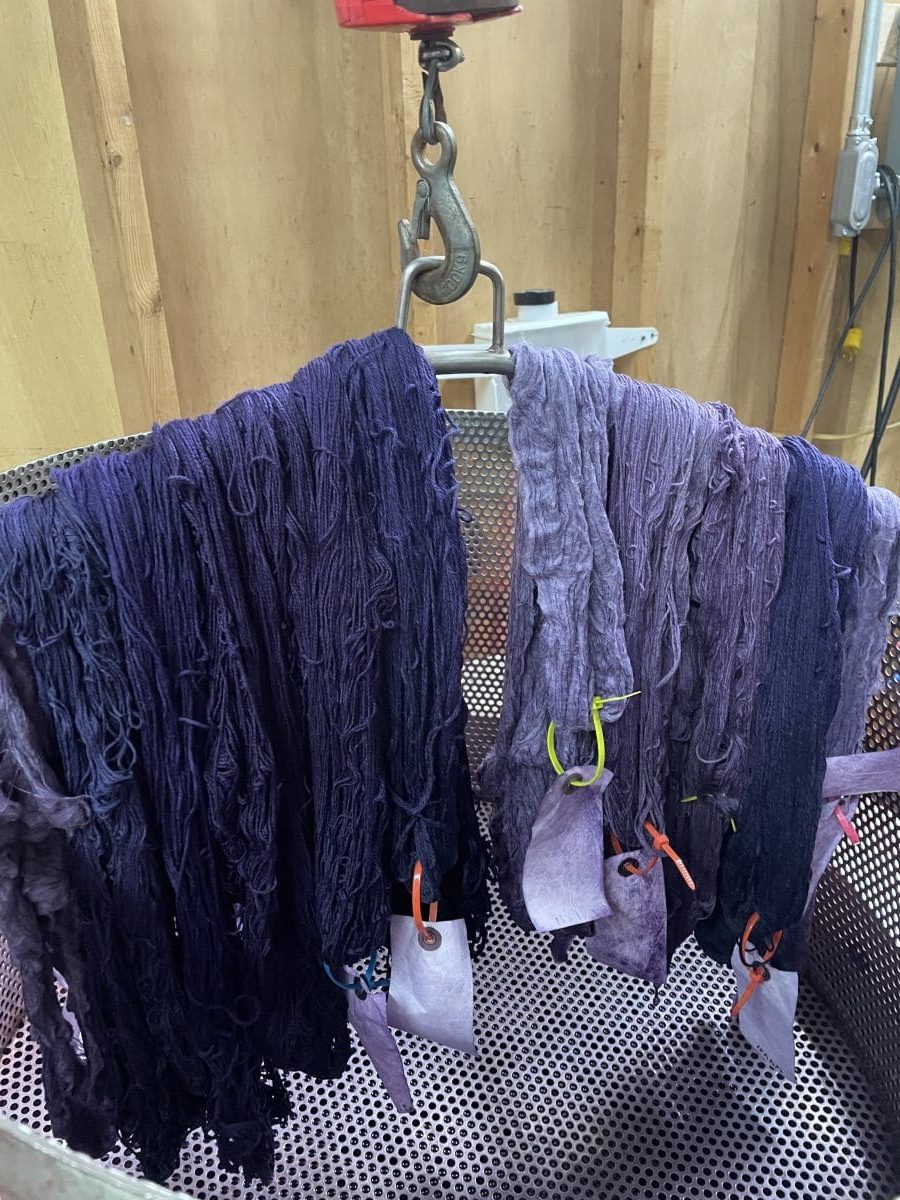 Natural Dye Vat at Blue Thistle Fibers Natural Dye Studio Gauley Bridge Hopi Amaranth Dye Materials