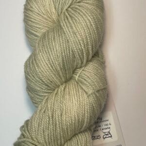Forest Shadow sport weight naturally dyed yarn, pale sage green skein