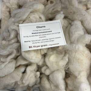 Churro Cloud | Scoured & Picked Fiber, by the 10 g