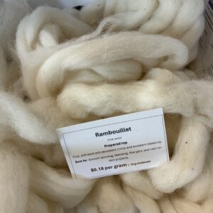 Rambouillet Top | Scoured & Picked Fiber, by the 10 g