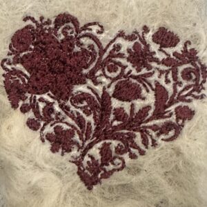 Red Hearts Wool Patch - BTF