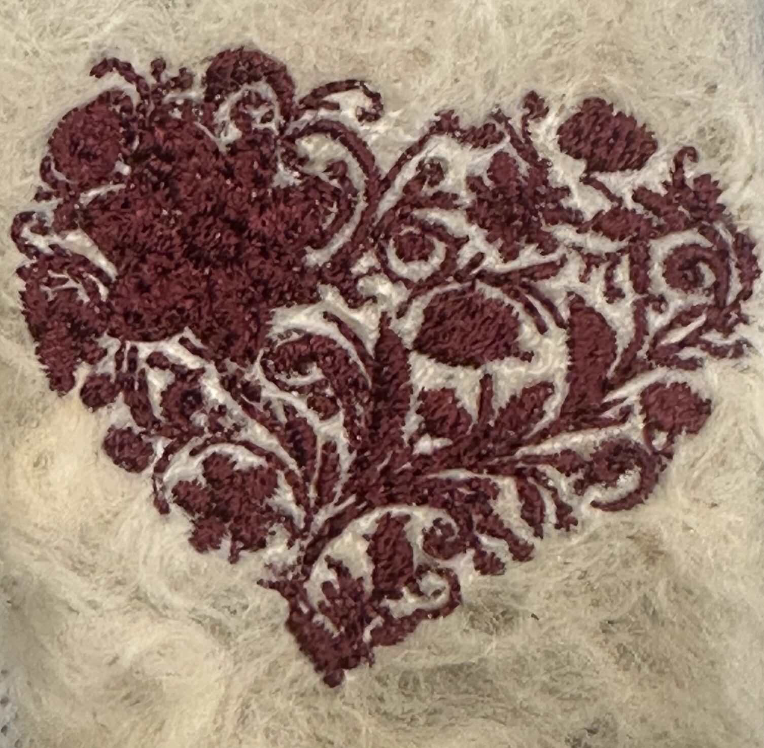 Red Hearts Wool Patch - BTF