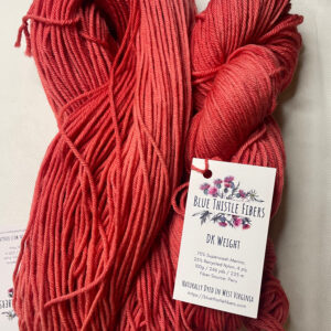 Maple Red DK yarn, 75% superwash merino / 25% recycled nylon skein